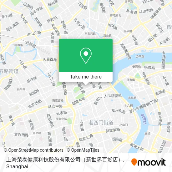 上海荣泰健康科技股份有限公司（新世界百货店） map