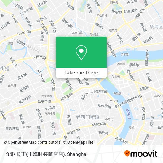 华联超市(上海时装商店店) map