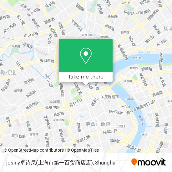 josiny卓诗尼(上海市第一百货商店店) map