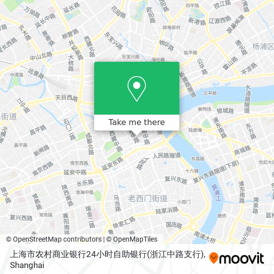 上海市农村商业银行24小时自助银行(浙江中路支行) map