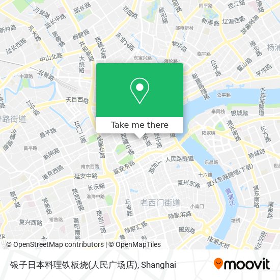 银子日本料理铁板烧(人民广场店) map