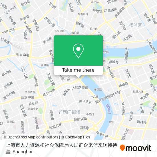 上海市人力资源和社会保障局人民群众来信来访接待室 map