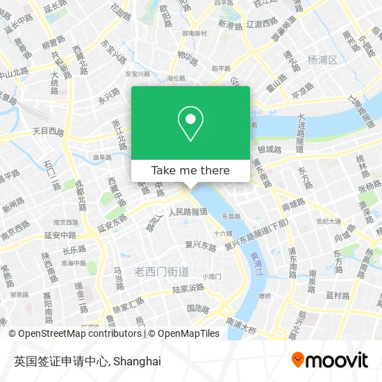 英国签证申请中心 map