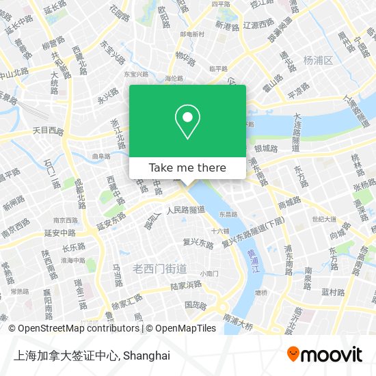 上海加拿大签证中心 map