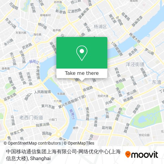 中国移动通信集团上海有限公司-网络优化中心(上海信息大楼) map