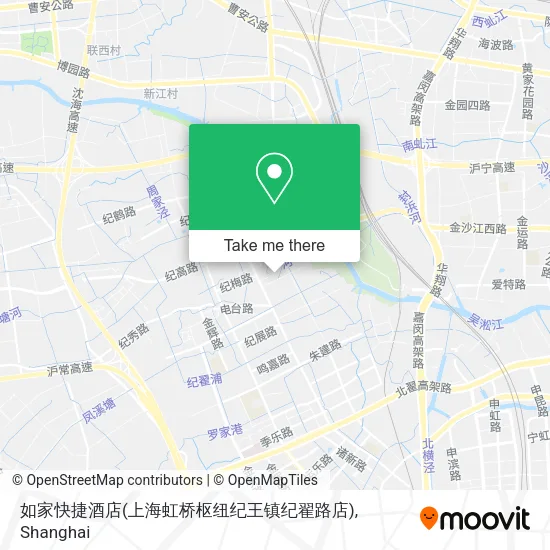 如家快捷酒店(上海虹桥枢纽纪王镇纪翟路店) map