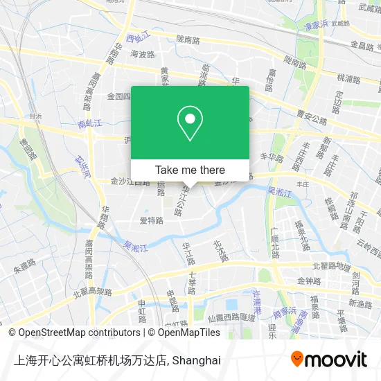 上海开心公寓虹桥机场万达店 map
