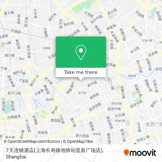 7天连锁酒店(上海长寿路地铁站亚新广场店) map