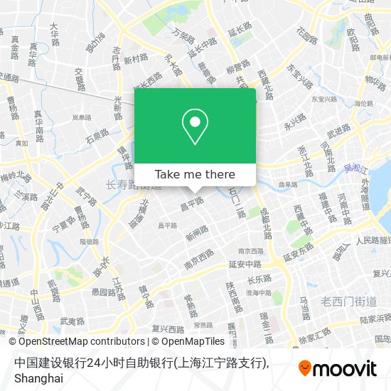 中国建设银行24小时自助银行(上海江宁路支行) map