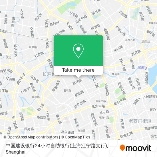 中国建设银行24小时自助银行(上海江宁路支行) map