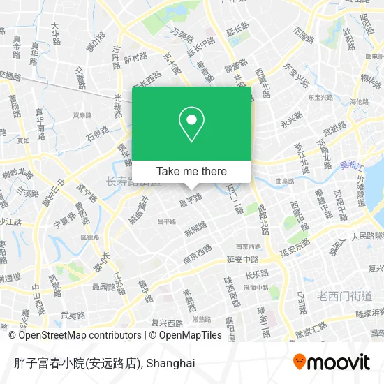胖子富春小院(安远路店) map