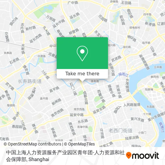 中国上海人力资源服务产业园区青年团-人力资源和社会保障部 map