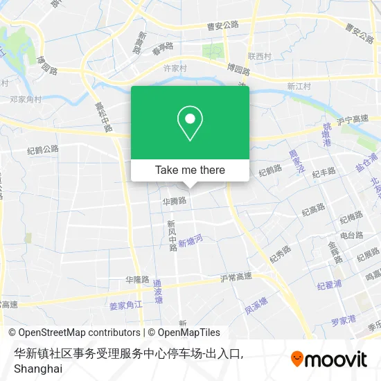 华新镇社区事务受理服务中心停车场-出入口 map