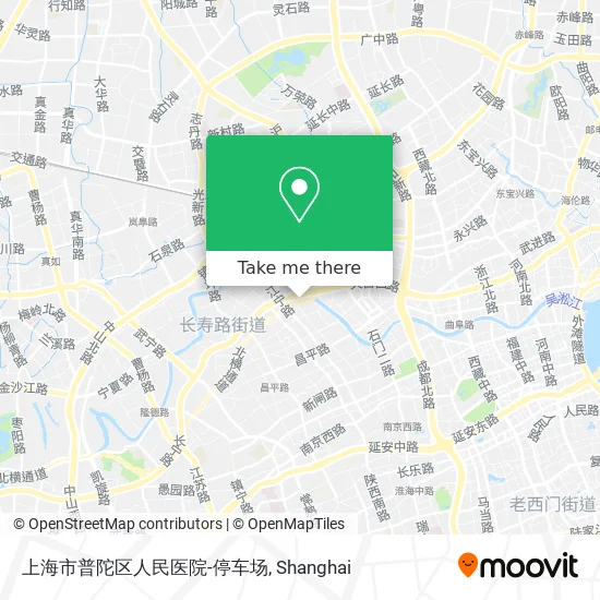 上海市普陀区人民医院-停车场 map