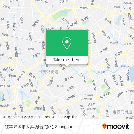 红苹果水果大卖场(普陀路) map