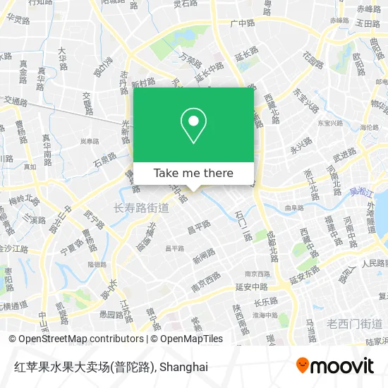 红苹果水果大卖场(普陀路) map