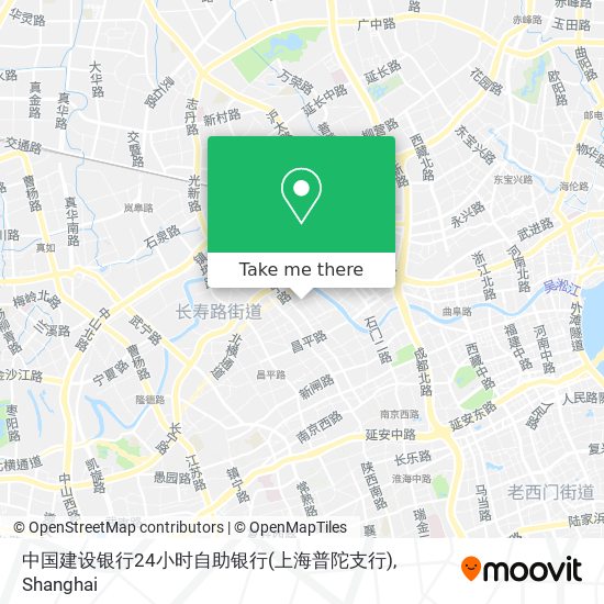 中国建设银行24小时自助银行(上海普陀支行) map