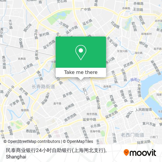 民泰商业银行24小时自助银行(上海闸北支行) map