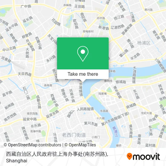 西藏自治区人民政府驻上海办事处(南苏州路) map