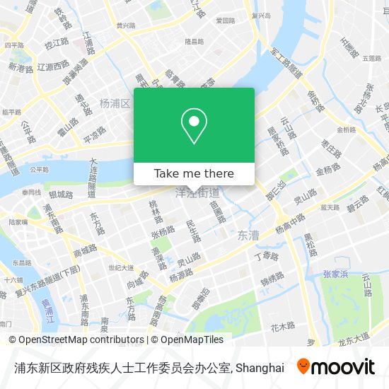 浦东新区政府残疾人士工作委员会办公室 map