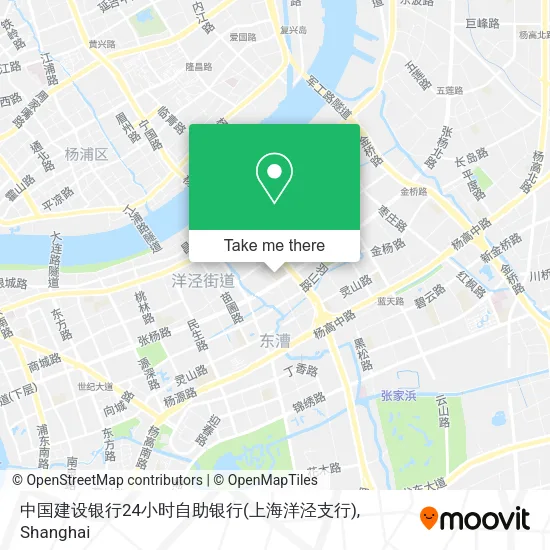 中国建设银行24小时自助银行(上海洋泾支行) map