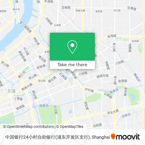 中国银行24小时自助银行(浦东开发区支行) map