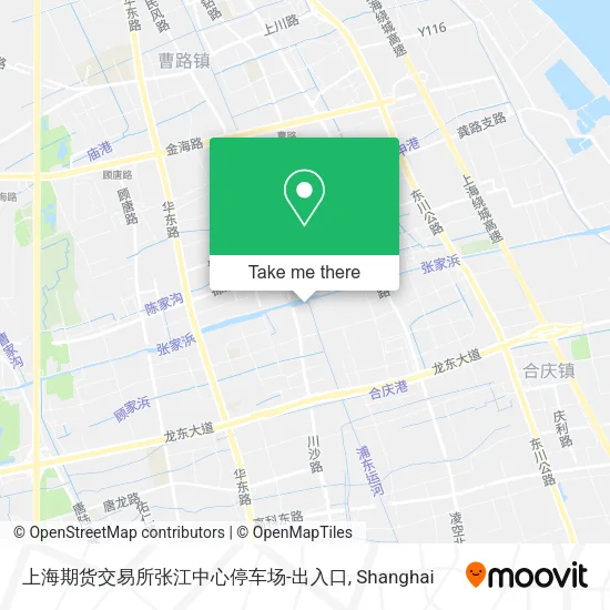 上海期货交易所张江中心停车场-出入口 map