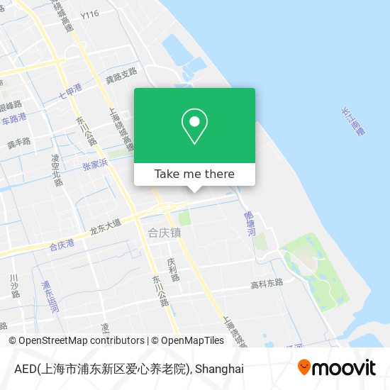 AED(上海市浦东新区爱心养老院) map