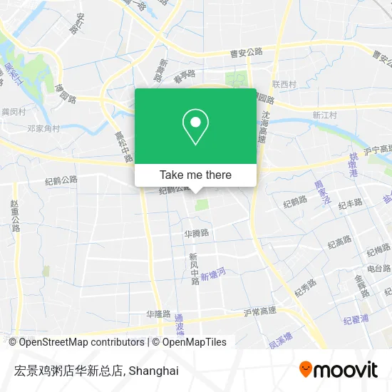 宏景鸡粥店华新总店 map