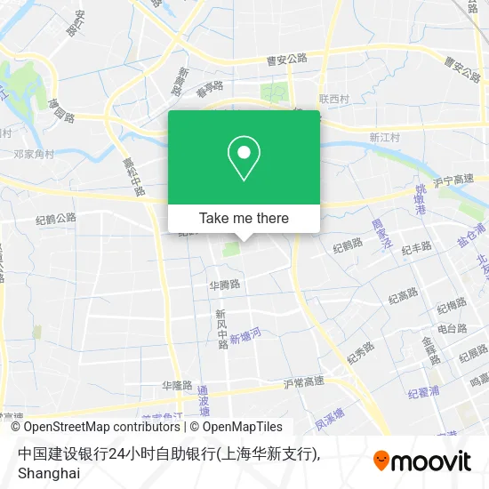 中国建设银行24小时自助银行(上海华新支行) map