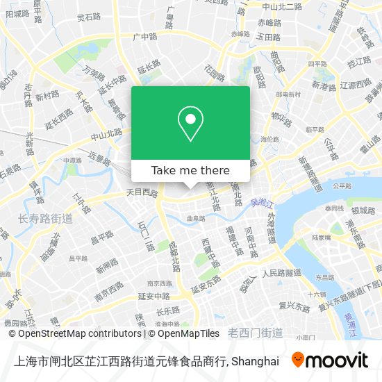 上海市闸北区芷江西路街道元锋食品商行 map