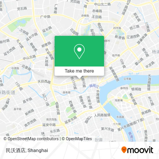 民沃酒店 map