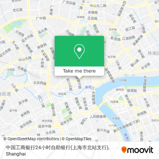 中国工商银行24小时自助银行(上海市北站支行) map
