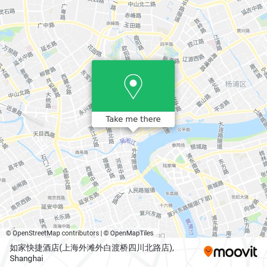 如家快捷酒店(上海外滩外白渡桥四川北路店) map