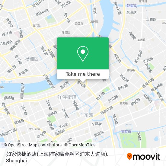 如家快捷酒店(上海陆家嘴金融区浦东大道店) map