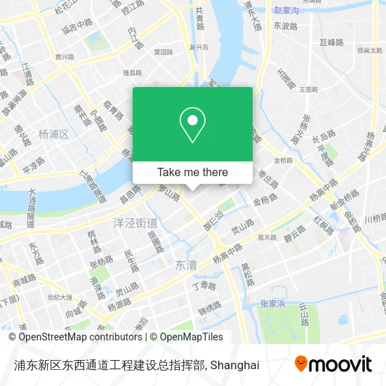浦东新区东西通道工程建设总指挥部 map