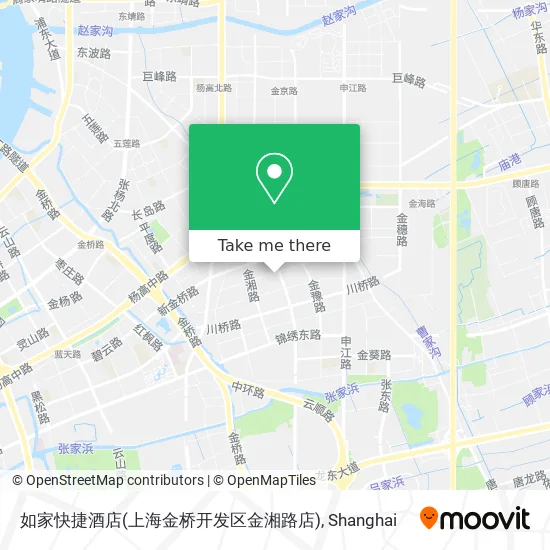 如家快捷酒店(上海金桥开发区金湘路店) map