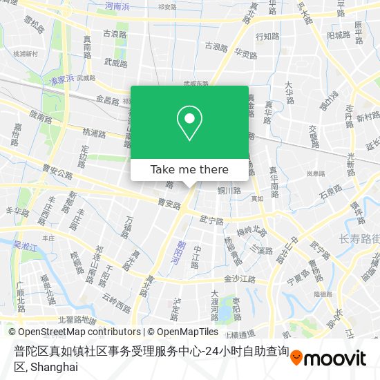 普陀区真如镇社区事务受理服务中心-24小时自助查询区 map