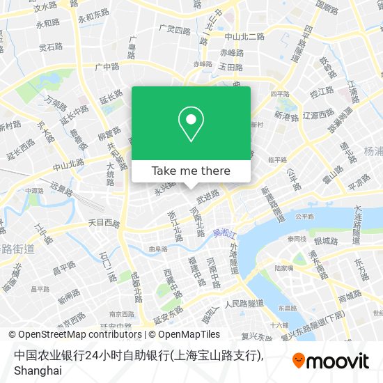 中国农业银行24小时自助银行(上海宝山路支行) map