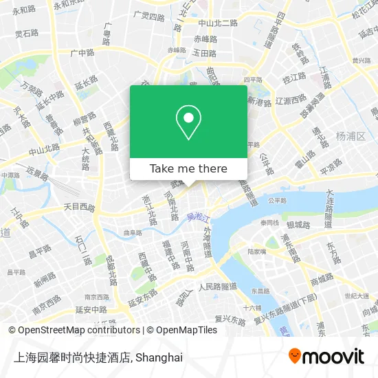 上海园馨时尚快捷酒店 map