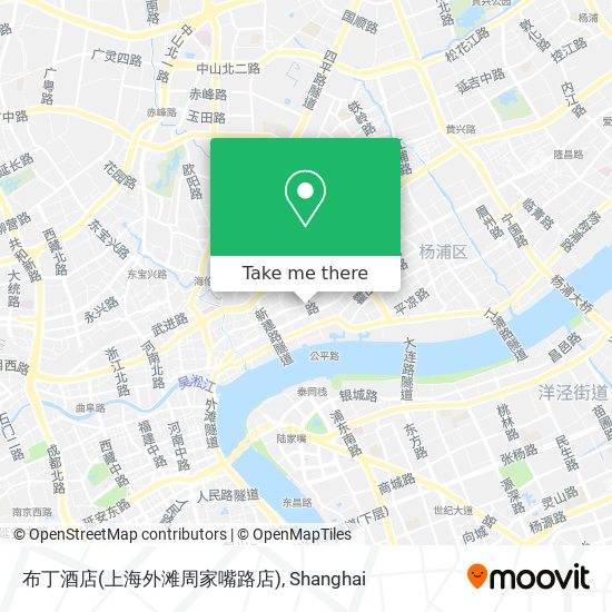布丁酒店(上海外滩周家嘴路店) map