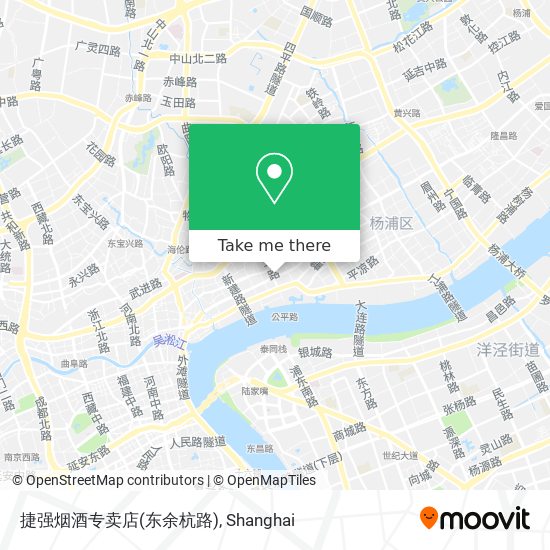 捷强烟酒专卖店(东余杭路) map