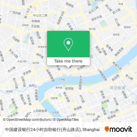 中国建设银行24小时自助银行(舟山路店) map