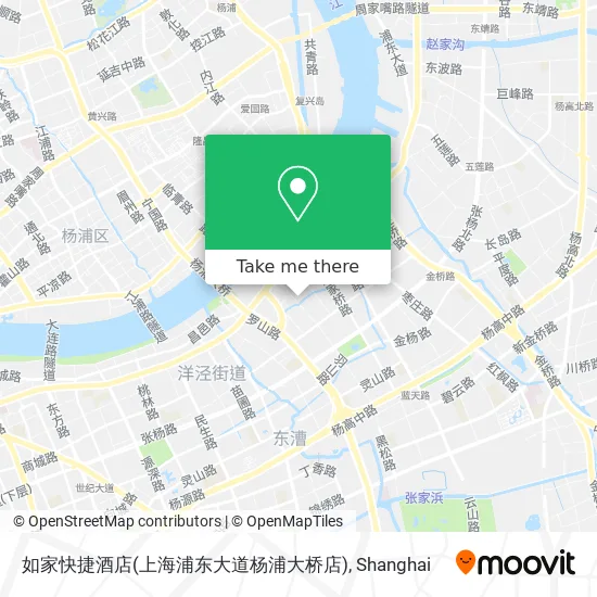 如家快捷酒店(上海浦东大道杨浦大桥店) map
