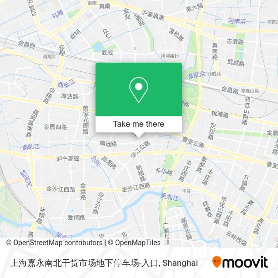 上海嘉永南北干货市场地下停车场-入口 map