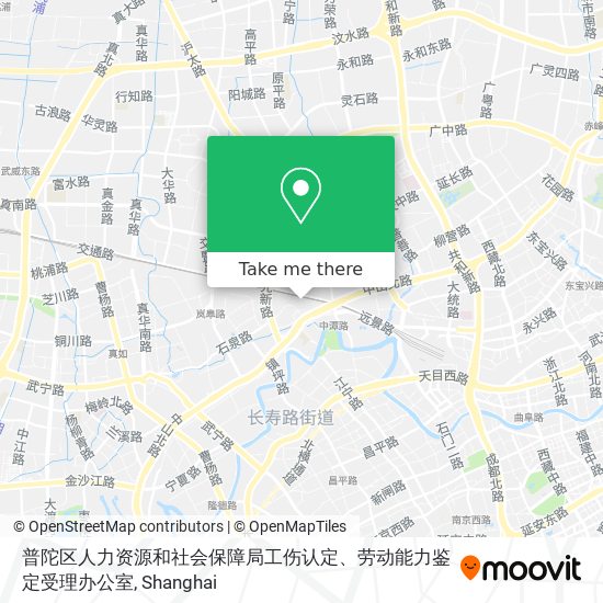 普陀区人力资源和社会保障局工伤认定、劳动能力鉴定受理办公室 map