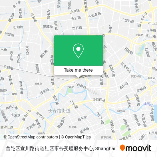 普陀区宜川路街道社区事务受理服务中心 map