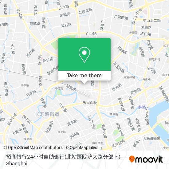 招商银行24小时自助银行(北站医院沪太路分部南) map