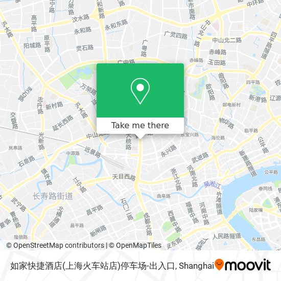 如家快捷酒店(上海火车站店)停车场-出入口 map