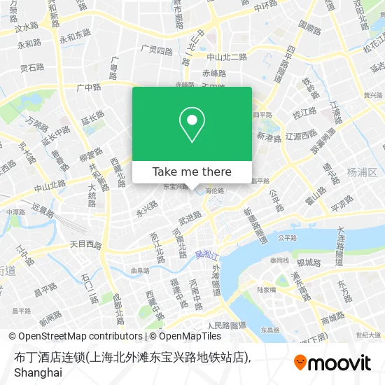 布丁酒店连锁(上海北外滩东宝兴路地铁站店) map